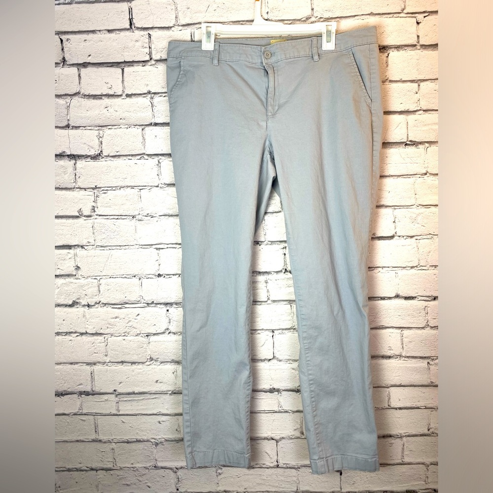 G.H Bass Gray Slim Straight Leg Pants Khakis Work Pants size 14